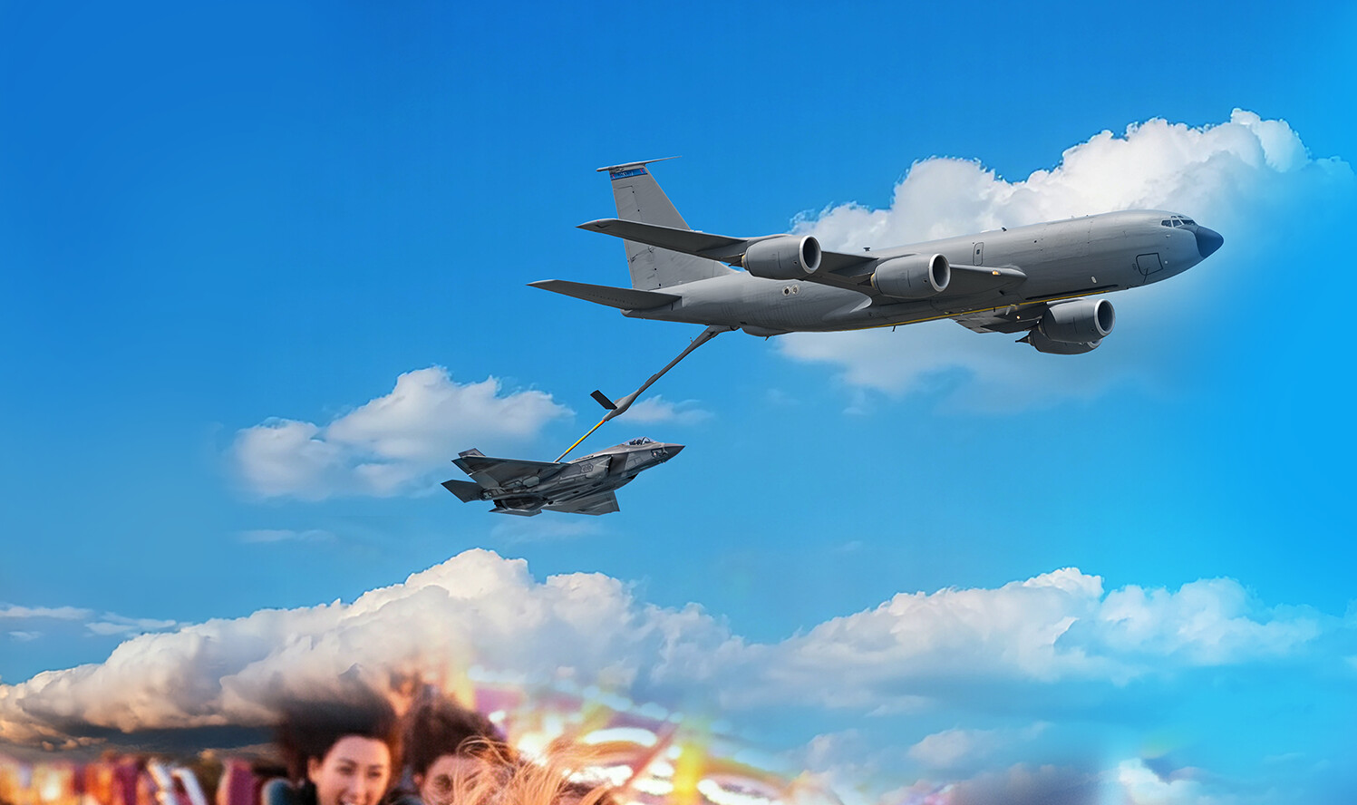 Aircraft refueling mid-flight